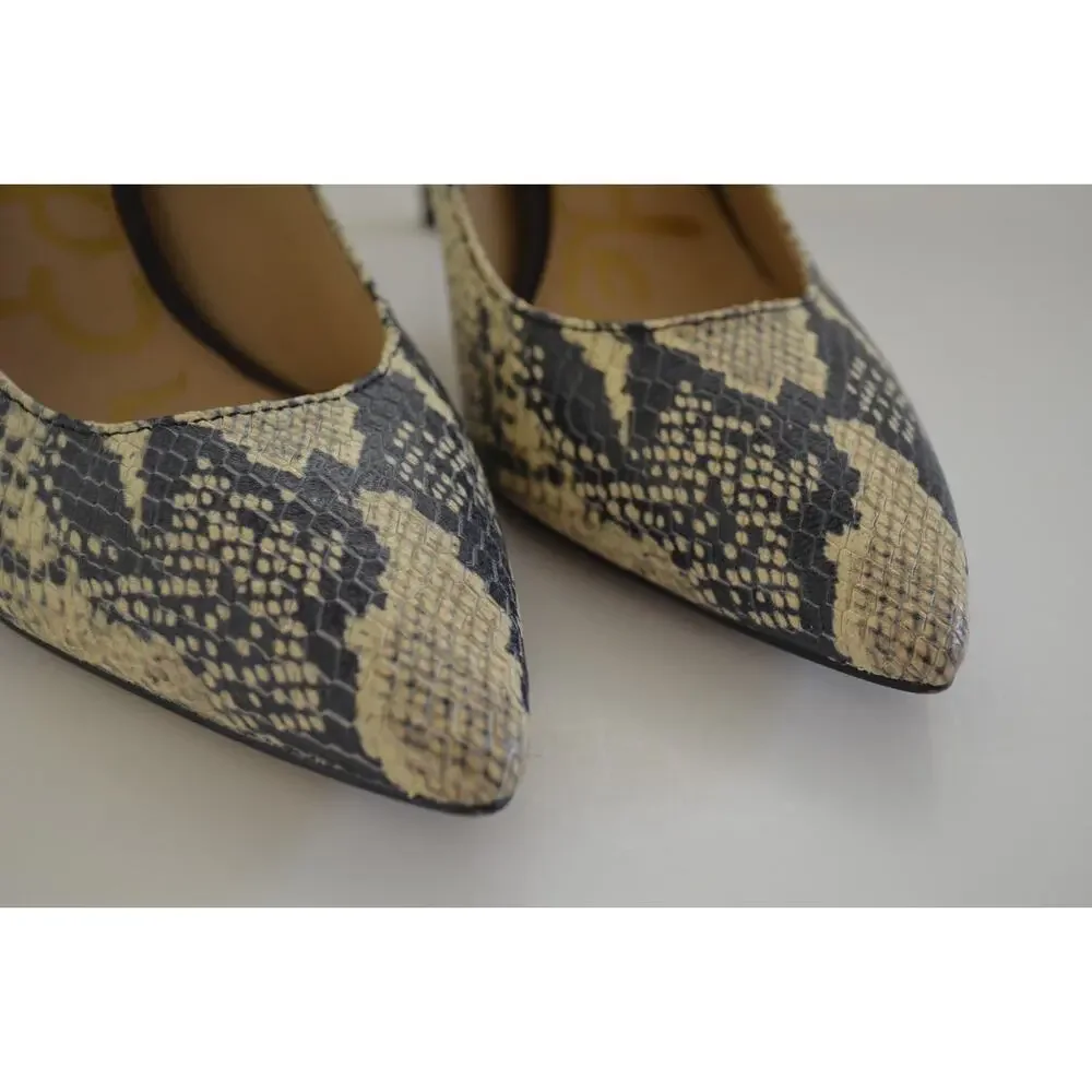 Sam Edelman Hazel Snake Embossed Leather Stiletto Pump Size 7